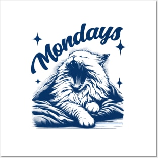 Monday vibes - funny cat Posters and Art